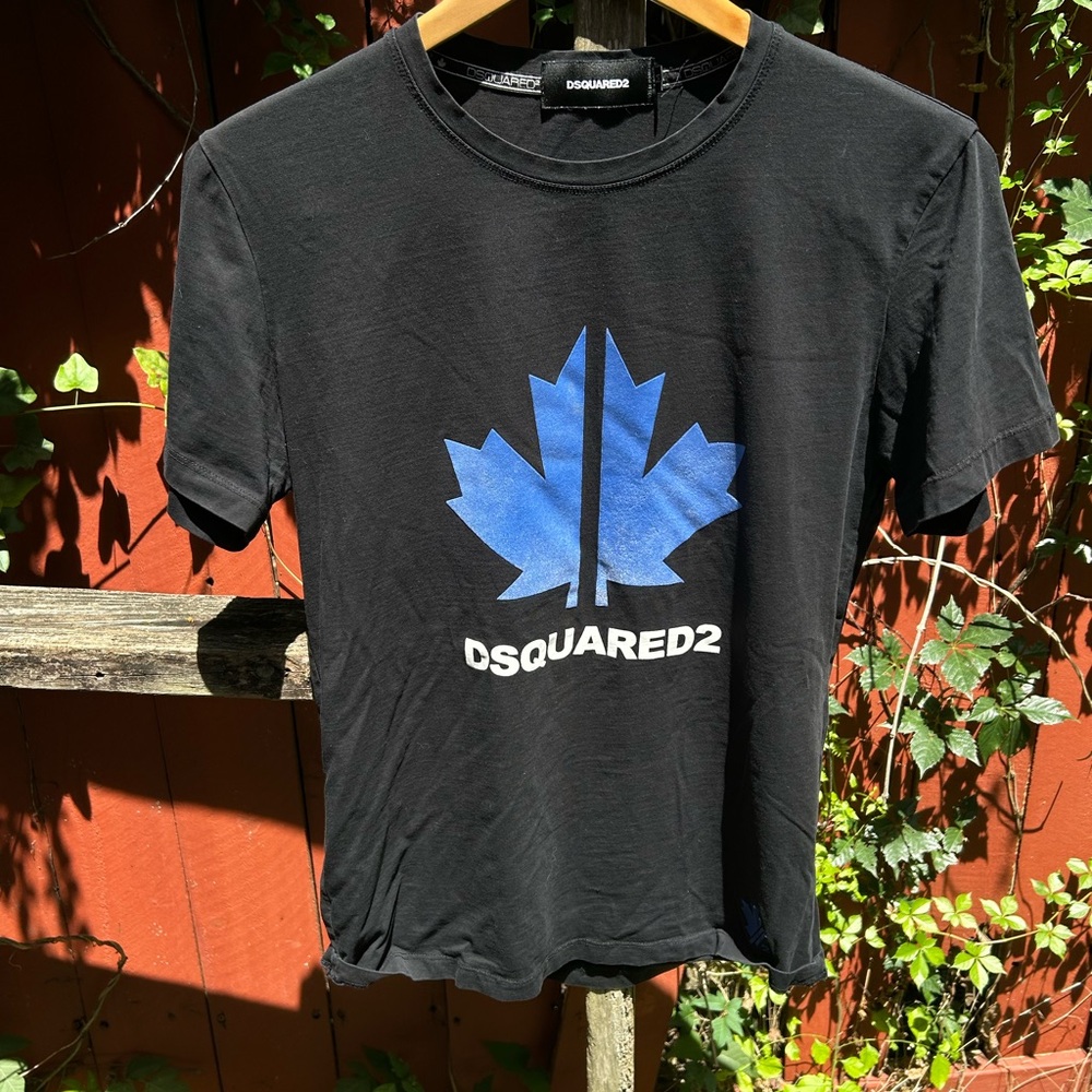 DSQUARED2 Black and Blue Short Sleeve Tee